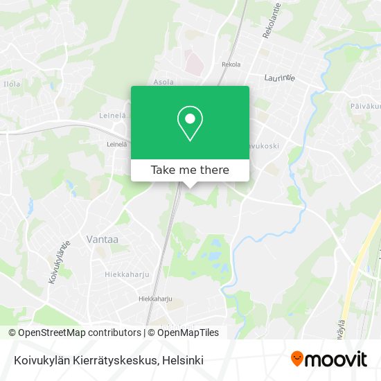 How to get to Koivukylän Kierrätyskeskus in Vantaa by Bus or Train?