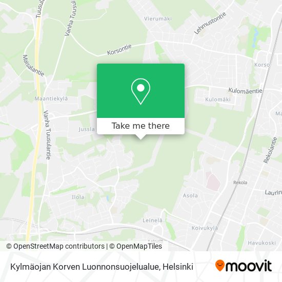 Kylmäojan Korven Luonnonsuojelualue map