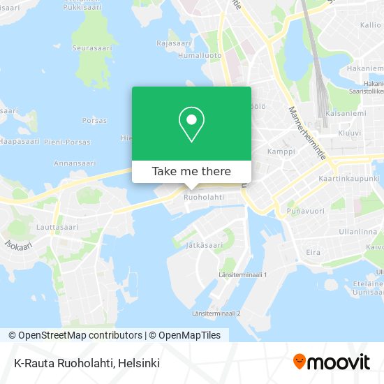 K-Rauta Ruoholahti map