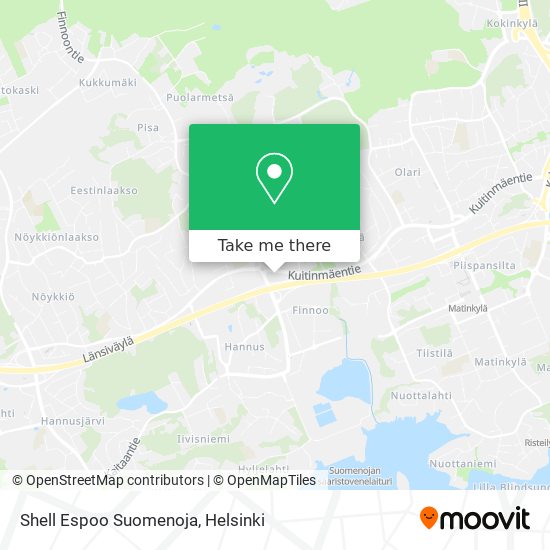 Shell Espoo Suomenoja map