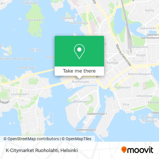 K-Citymarket Ruoholahti map