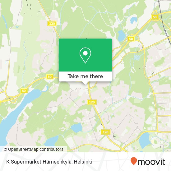 K-Supermarket Hämeenkylä map