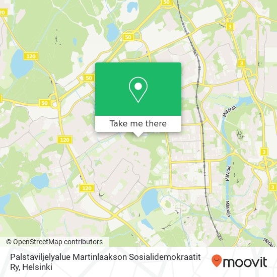 Palstaviljelyalue Martinlaakson Sosialidemokraatit Ry map