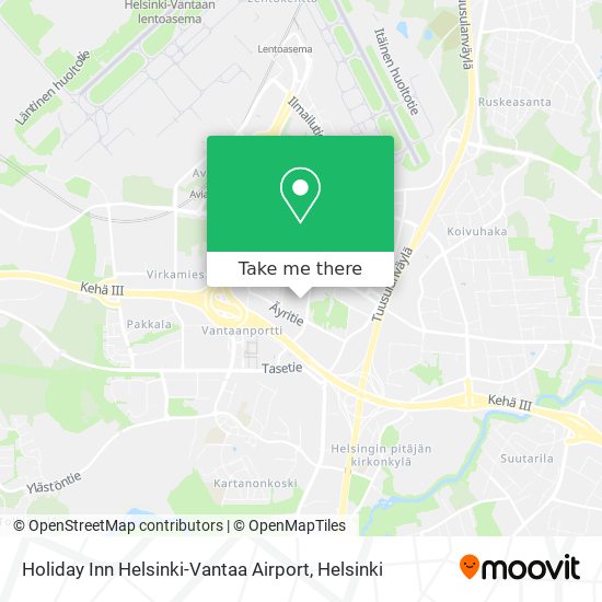 Holiday Inn Helsinki-Vantaa Airport map