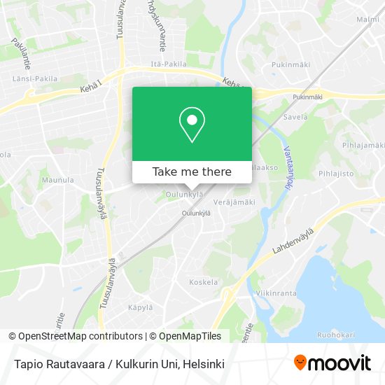 Tapio Rautavaara / Kulkurin Uni map