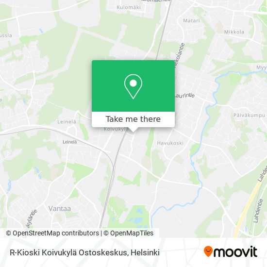 R-Kioski Koivukylä Ostoskeskus map