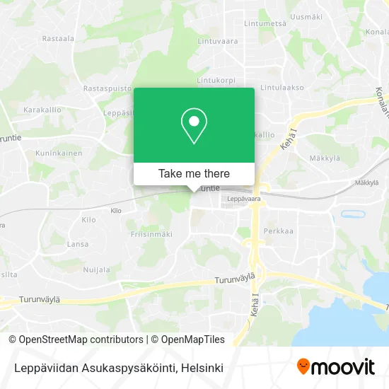 Leppäviidan Asukaspysäköinti map