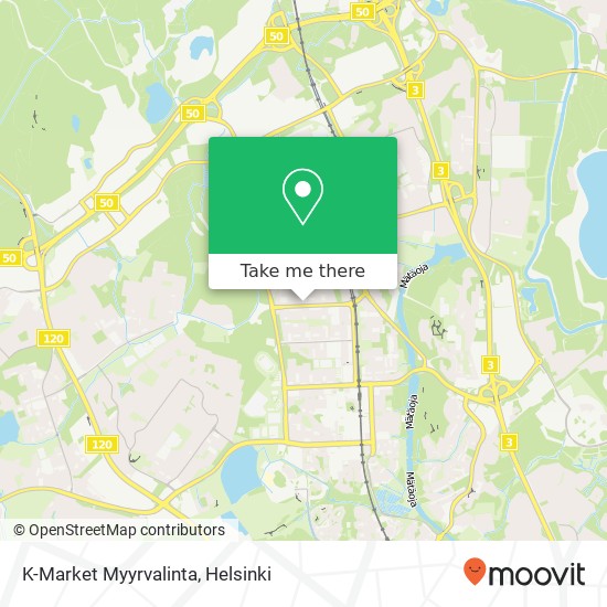 K-Market Myyrvalinta map