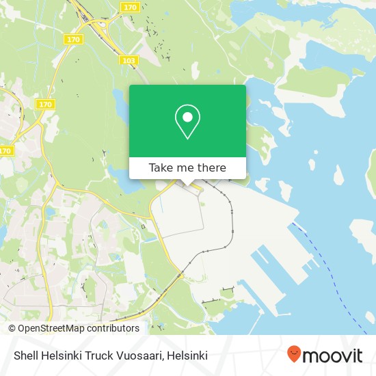 Shell Helsinki Truck Vuosaari map