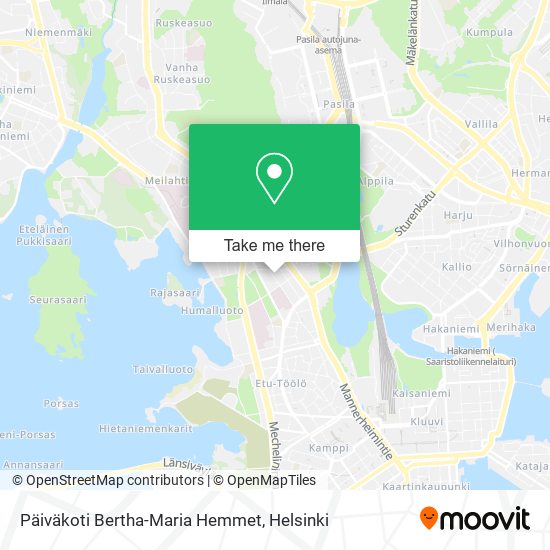 Päiväkoti Bertha-Maria Hemmet map