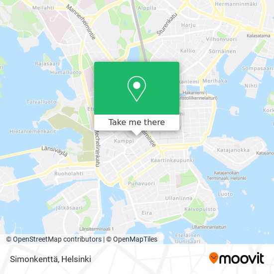 How to get to Simonkenttä in Helsinki by Bus, Train or Metro?