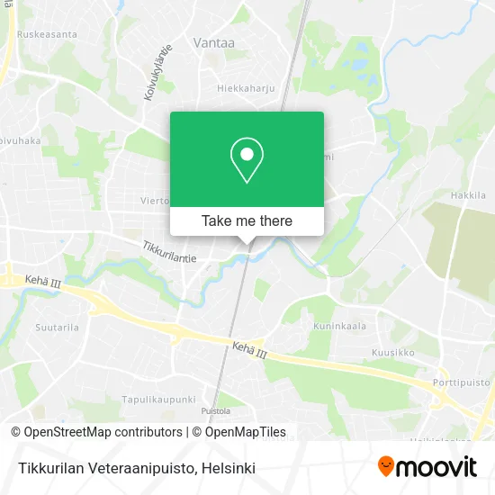 Tikkurilan Veteraanipuisto map