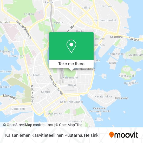 Kaisaniemen Kasvitieteellinen Puutarha map