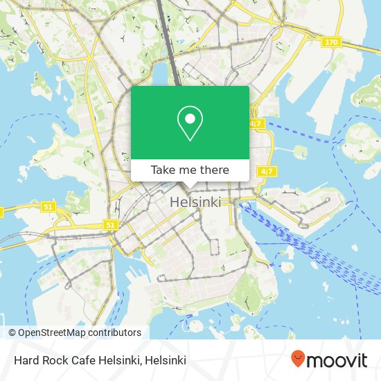 Hard Rock Cafe Helsinki map