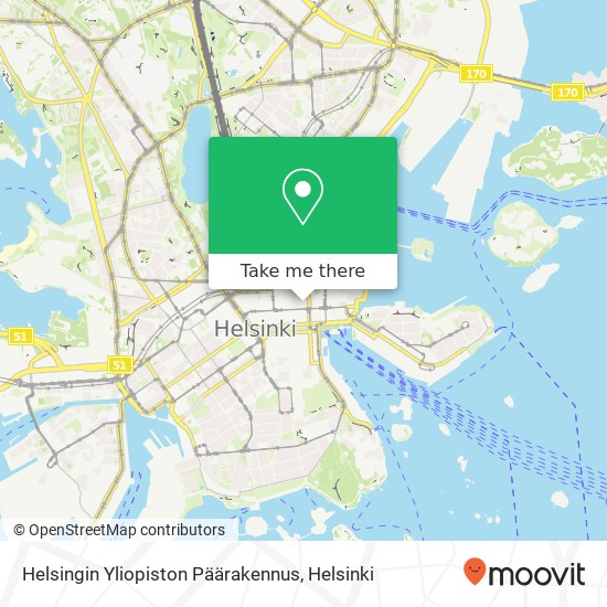 Helsingin Yliopiston Päärakennus map