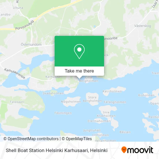 Shell Boat Station Helsinki Karhusaari map