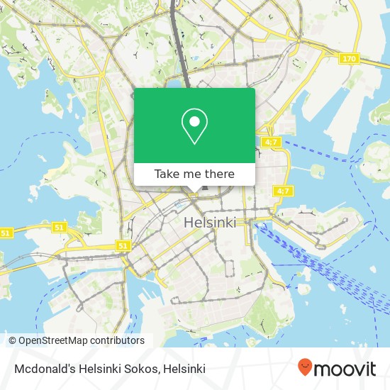 Mcdonald's Helsinki Sokos map