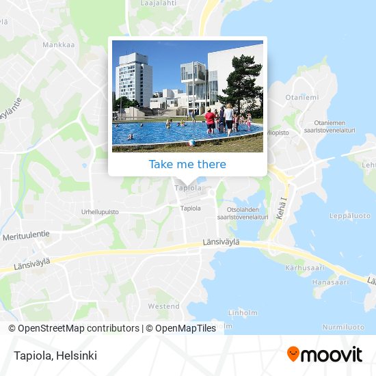 How to get to Tapiola in Espoo by Bus, Metro or Train?