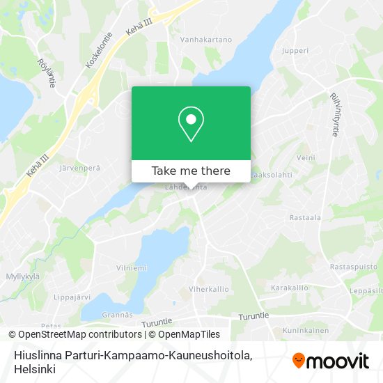 Hiuslinna Parturi-Kampaamo-Kauneushoitola map