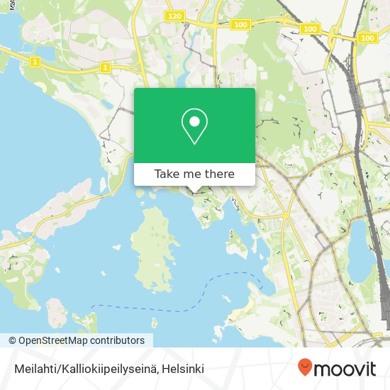 Meilahti/Kalliokiipeilyseinä map