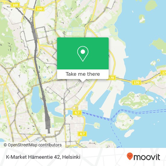 K-Market Hämeentie 42 map