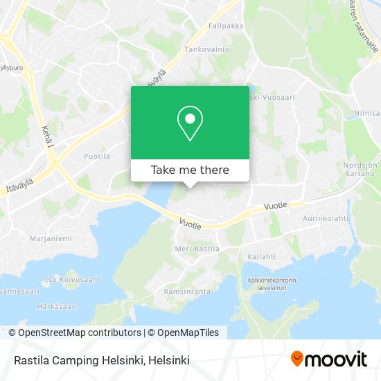 Rastila Camping Helsinki map