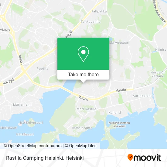 Rastila Camping Helsinki map