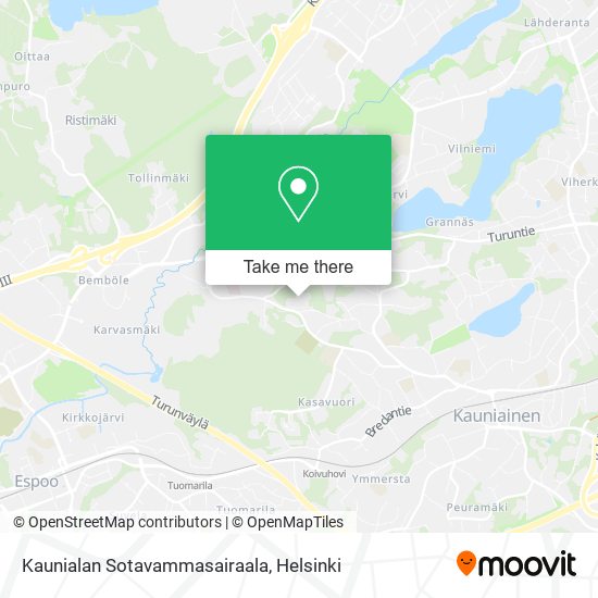 Kaunialan Sotavammasairaala map