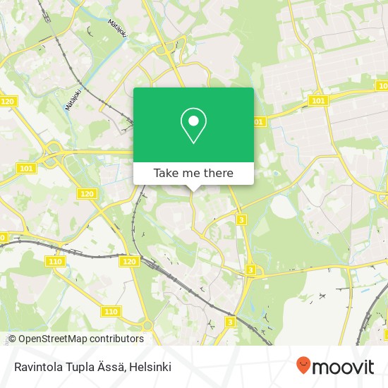 Ravintola Tupla Ässä map