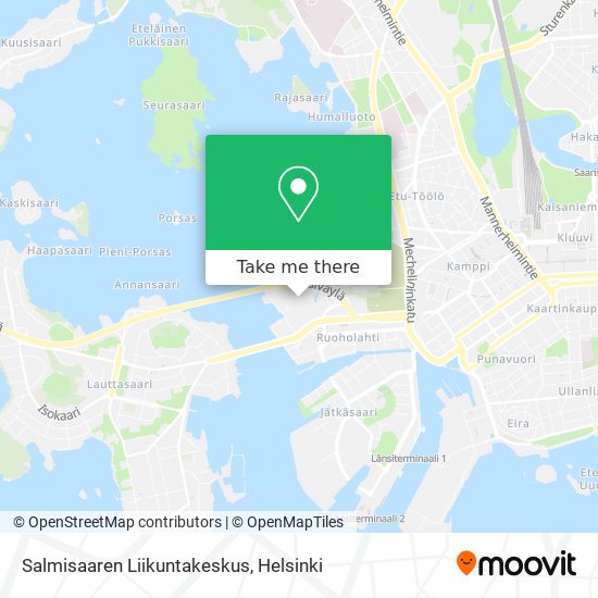 Salmisaaren Liikuntakeskus map