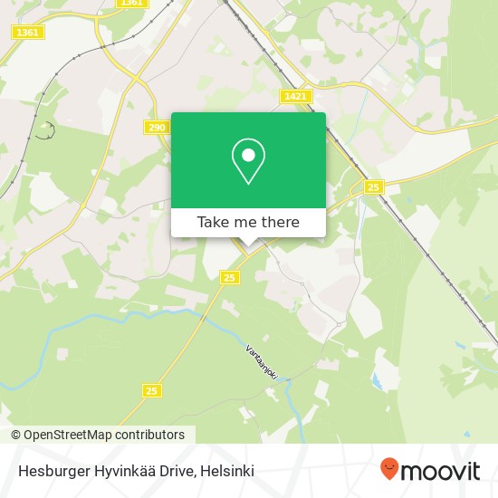 Hesburger Hyvinkää Drive map