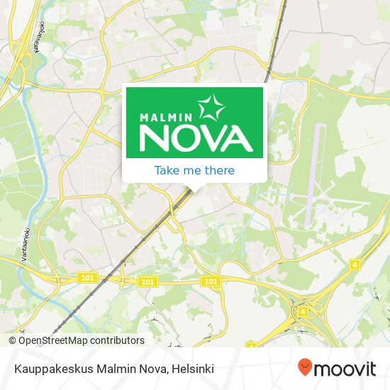 Kauppakeskus Malmin Nova map