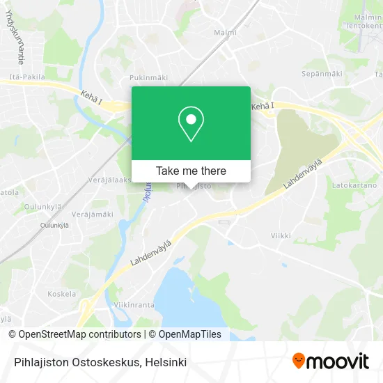 Pihlajiston Ostoskeskus map