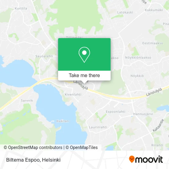 Biltema Espoo map