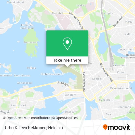 Urho Kaleva Kekkonen map