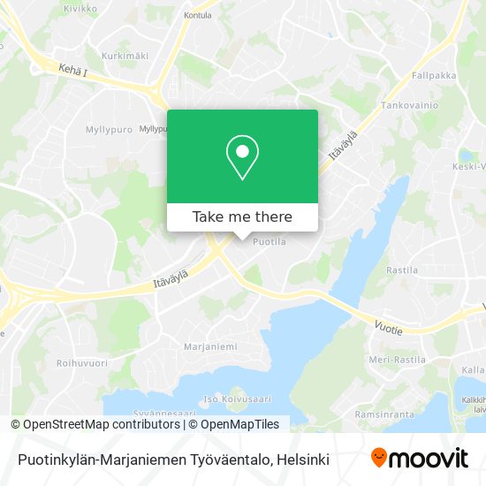 Puotinkylän-Marjaniemen Työväentalo map