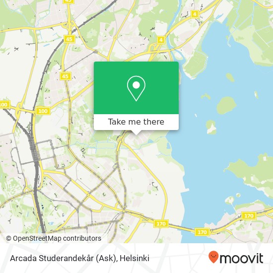 Arcada Studerandekår (Ask) map