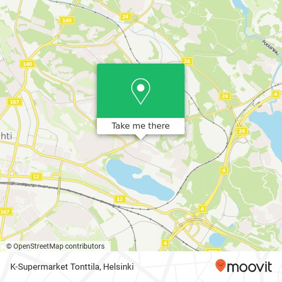 K-Supermarket Tonttila map