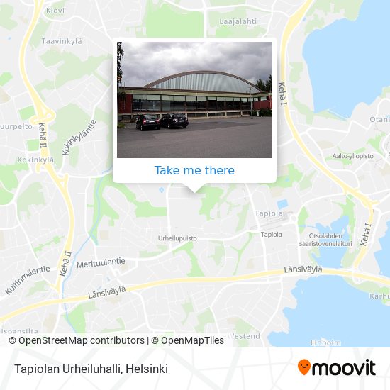 Tapiolan Urheiluhalli map