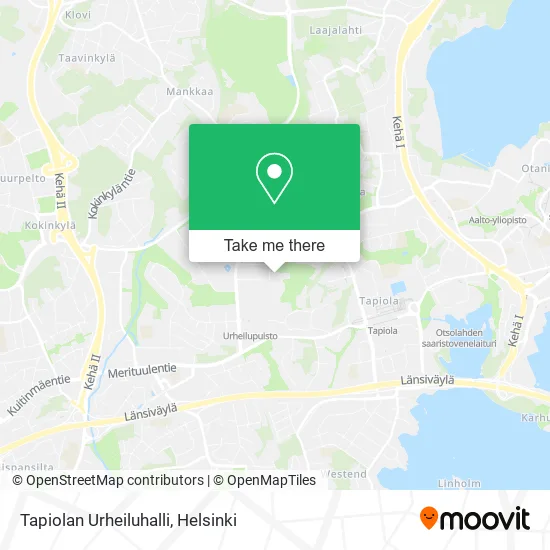 Tapiolan Urheiluhalli map