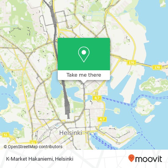 K-Market Hakaniemi map