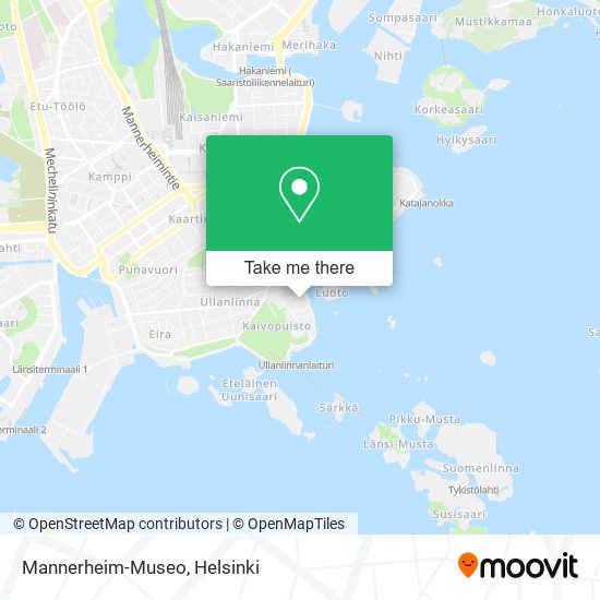 How to get to Mannerheim-Museo in Helsinki by Bus, Tram, Metro or Train?