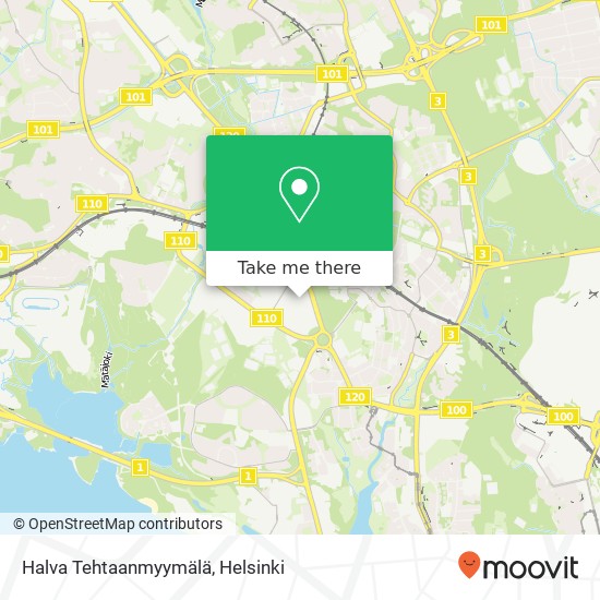 Halva Tehtaanmyymälä map