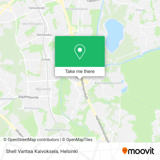 Shell Vantaa Kaivoksela map
