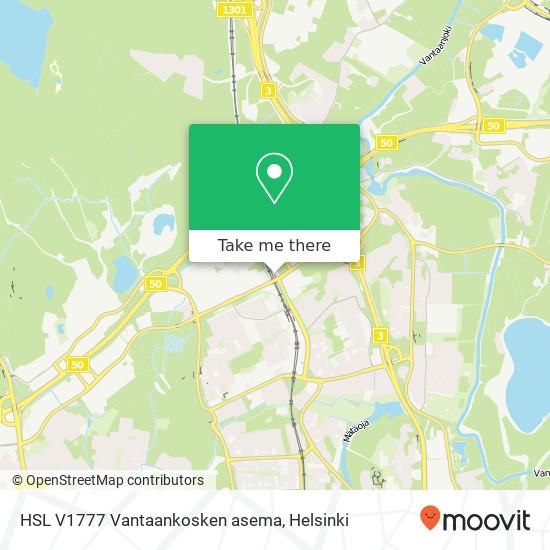 HSL V1777 Vantaankosken asema map
