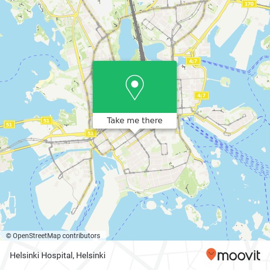 Helsinki Hospital map