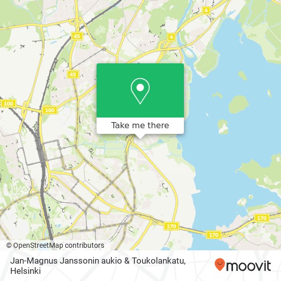 Jan-Magnus Janssonin aukio & Toukolankatu map