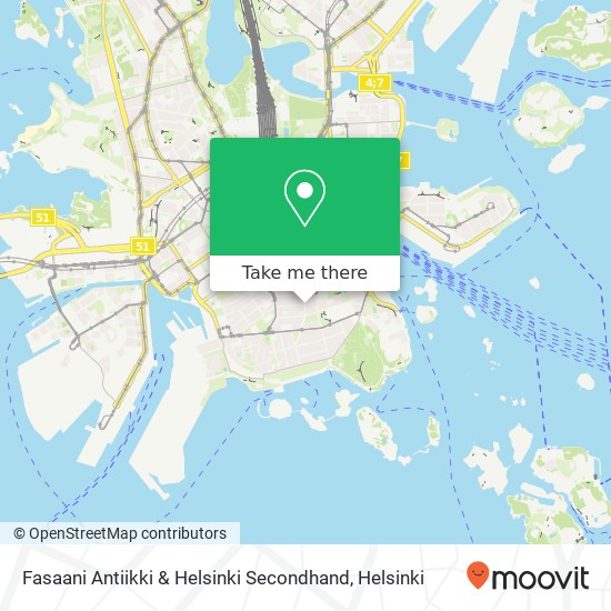 Fasaani Antiikki & Helsinki Secondhand map