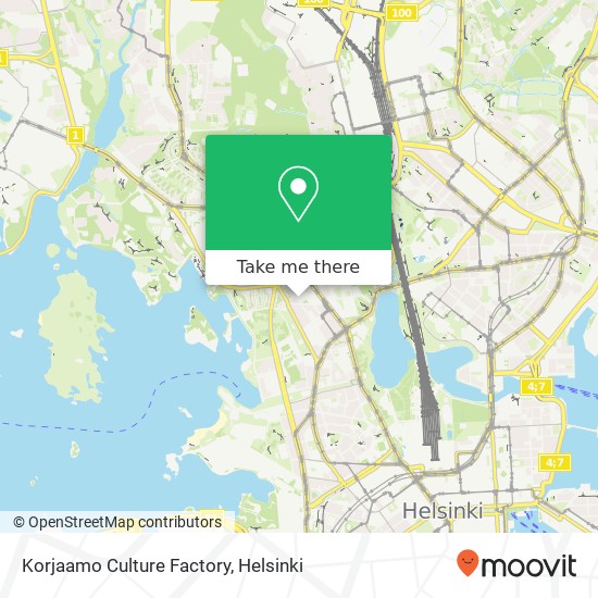 Korjaamo Culture Factory map