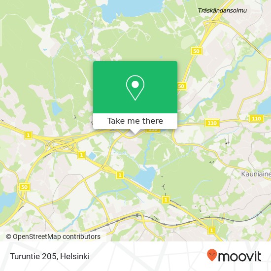 Turuntie 205 map